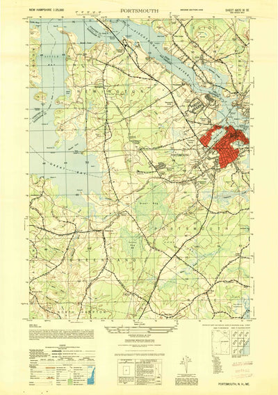 United States Geological Survey Portsmouth, NH-ME (1952, 25000-Scale) digital map