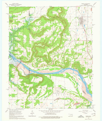 United States Geological Survey Porum, OK (1963, 24000-Scale) digital map