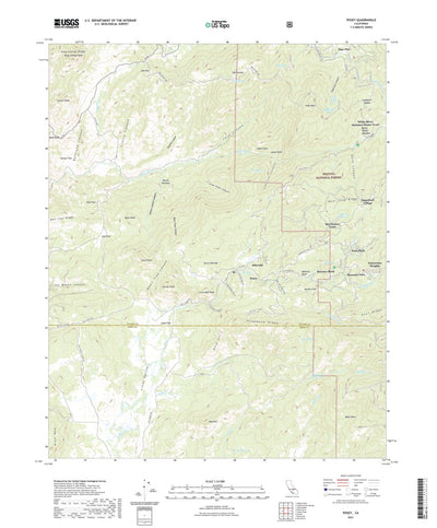 United States Geological Survey Posey, CA (2021, 24000-Scale) digital map