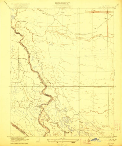 United States Geological Survey Poso Farm, CA (1922, 31680-Scale) digital map