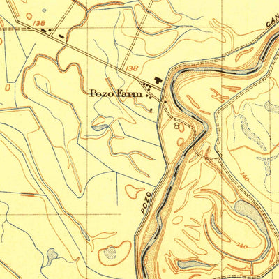 United States Geological Survey Poso Farm, CA (1922, 31680-Scale) digital map