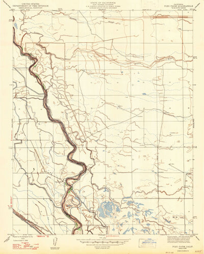 United States Geological Survey Poso Farm, CA (1947, 24000-Scale) digital map