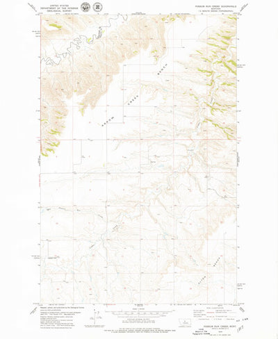 United States Geological Survey Possum Run Creek, MT (1979, 24000-Scale) digital map