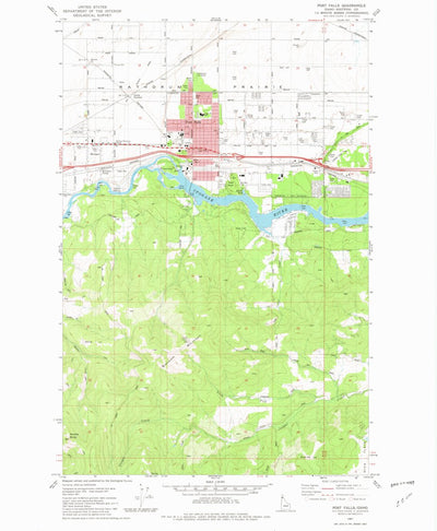United States Geological Survey Post Falls, ID (1981, 24000-Scale) digital map