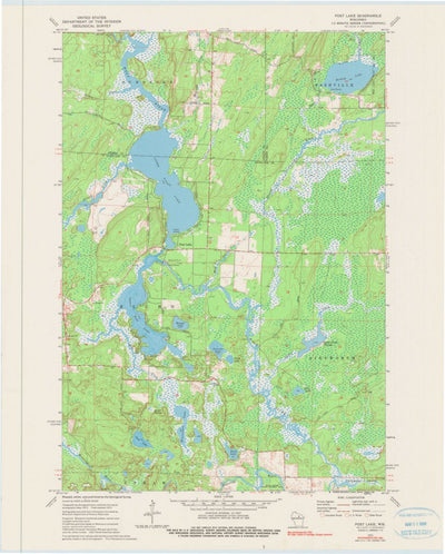 United States Geological Survey Post Lake, WI (1973, 24000-Scale) digital map