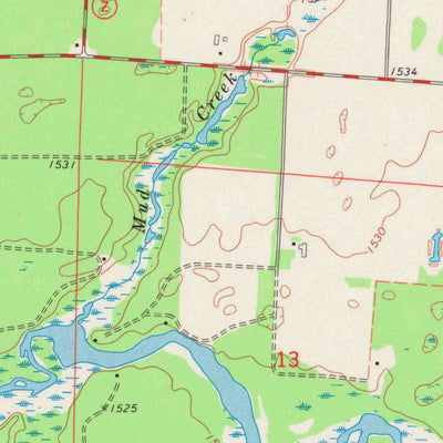 United States Geological Survey Post Lake, WI (1973, 24000-Scale) digital map