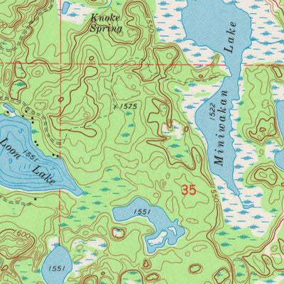 United States Geological Survey Post Lake, WI (1973, 24000-Scale) digital map