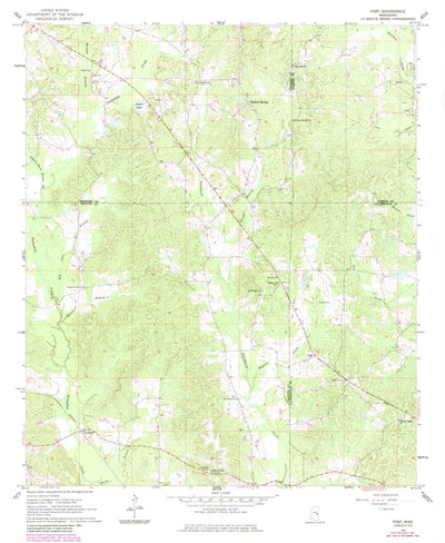 United States Geological Survey Post, MS (1962, 24000-Scale) digital map
