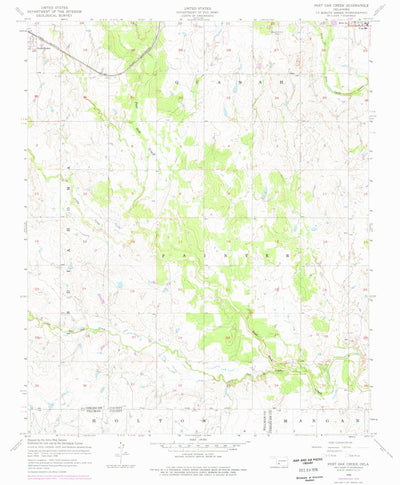 United States Geological Survey Post Oak Creek, OK (1956, 24000-Scale) digital map