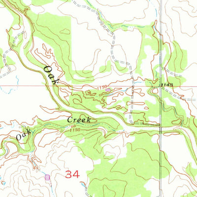 United States Geological Survey Post Oak Creek, OK (1956, 24000-Scale) digital map