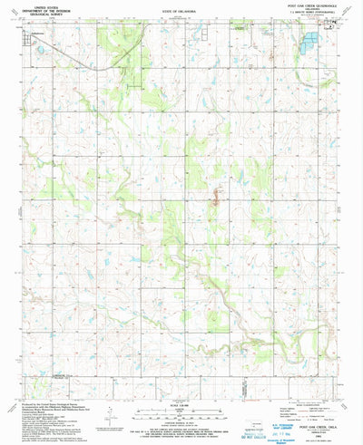 United States Geological Survey Post Oak Creek, OK (1991, 24000-Scale) digital map