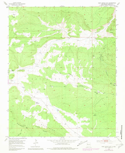 United States Geological Survey Post Office Flat, NM (1952, 24000-Scale) digital map