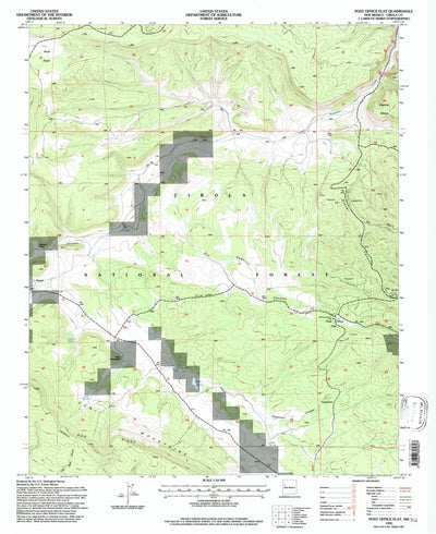 United States Geological Survey Post Office Flat, NM (1995, 24000-Scale) digital map