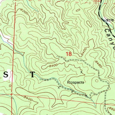 United States Geological Survey Post Office Flat, NM (1995, 24000-Scale) digital map