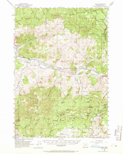 United States Geological Survey Post, OR (1951, 62500-Scale) digital map