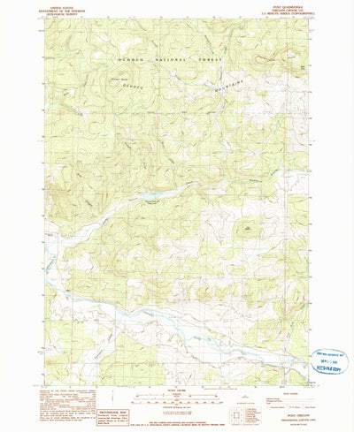 United States Geological Survey Post, OR (1990, 24000-Scale) digital map