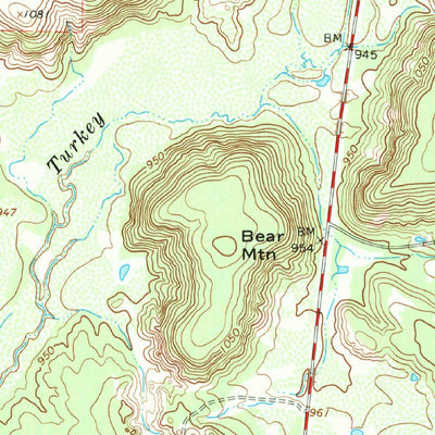 United States Geological Survey Postoak, TX (1964, 24000-Scale) digital map