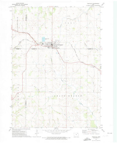 United States Geological Survey Postville, IA (1971, 24000-Scale) digital map