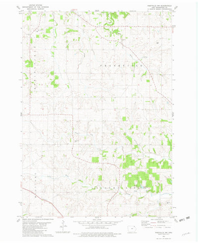 United States Geological Survey Postville NW, IA (1981, 24000-Scale) digital map