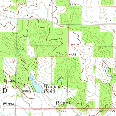 United States Geological Survey Postville NW, IA (1981, 24000-Scale) digital map