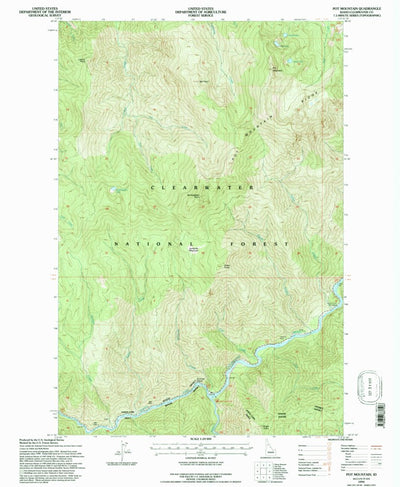 United States Geological Survey Pot Mountain, ID (1994, 24000-Scale) digital map