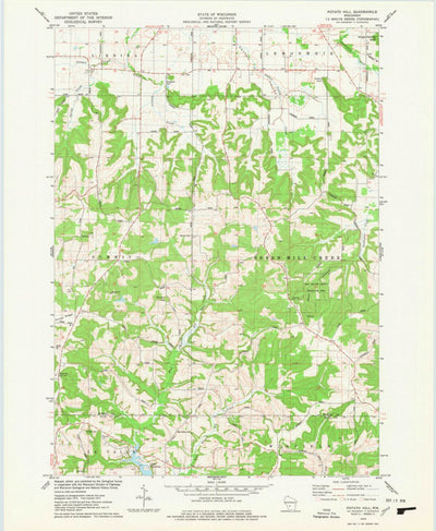 United States Geological Survey Potato Hill, WI (1975, 24000-Scale) digital map