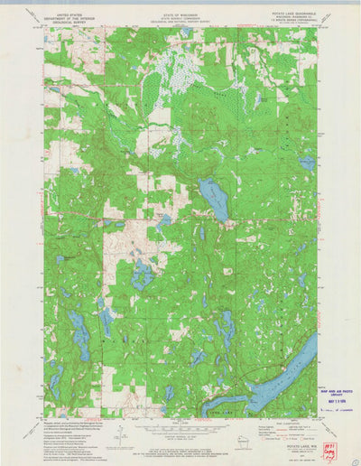 United States Geological Survey Potato Lake, WI (1971, 24000-Scale) digital map