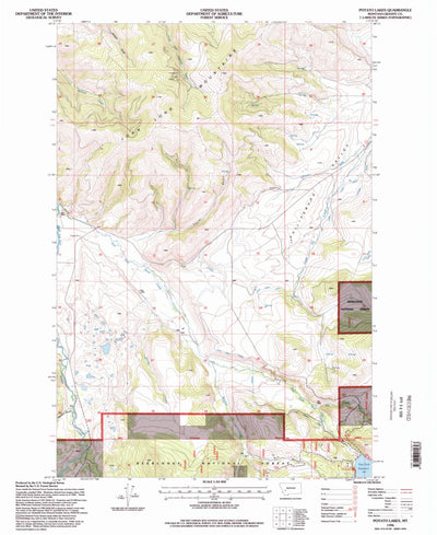 United States Geological Survey Potato Lakes, MT (1996, 24000-Scale) digital map