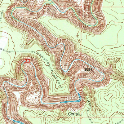 United States Geological Survey Potato Wash North, AZ (1998, 24000-Scale) digital map