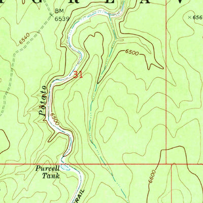 United States Geological Survey Potato Wash South, AZ (1971, 24000-Scale) digital map
