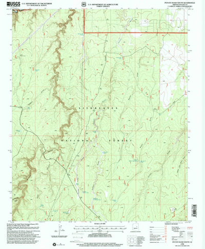 United States Geological Survey Potato Wash South, AZ (1998, 24000-Scale) digital map