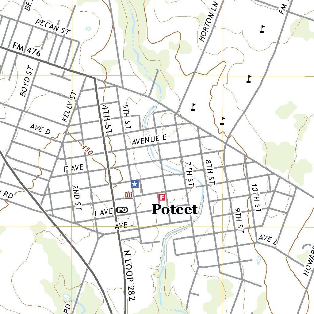 Poteet, TX (2022, 24000-Scale) Map by United States Geological Survey ...