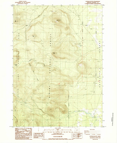United States Geological Survey Pothole Butte, OR (1985, 24000-Scale) digital map
