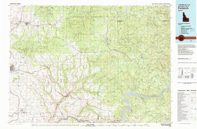 United States Geological Survey Potlatch, ID (1981, 100000-Scale) digital map
