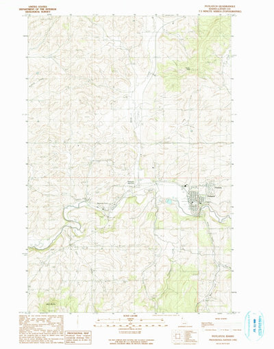 United States Geological Survey Potlatch, ID (1990, 24000-Scale) digital map