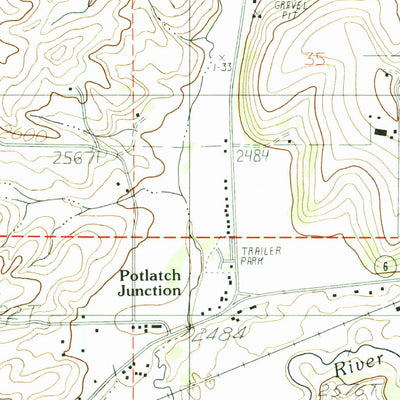 United States Geological Survey Potlatch, ID (1990, 24000-Scale) digital map