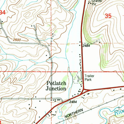 United States Geological Survey Potlatch, ID (1994, 24000-Scale) digital map