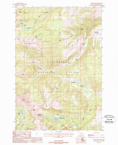 United States Geological Survey Potosi Peak, MT (1988, 24000-Scale) digital map