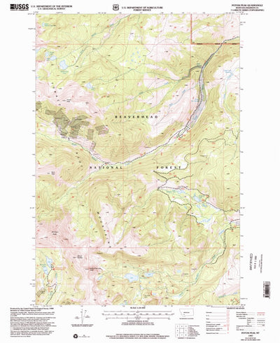 United States Geological Survey Potosi Peak, MT (1997, 24000-Scale) digital map