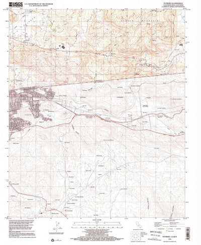 United States Geological Survey Potrero, CA (1996, 24000-Scale) digital map