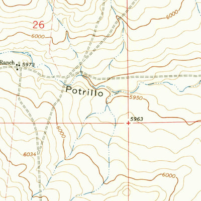 United States Geological Survey Potrillo Hill, NM (1963, 24000-Scale) digital map