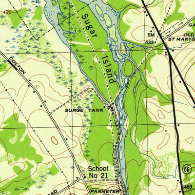 United States Geological Survey Potsdam, NY (1943, 31680-Scale) digital map