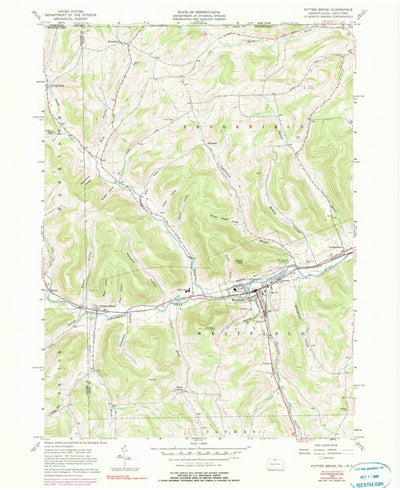 United States Geological Survey Potter Brook, PA-NY (1957, 24000-Scale) digital map