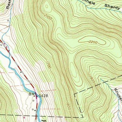 United States Geological Survey Potter Brook, PA-NY (1957, 24000-Scale) digital map