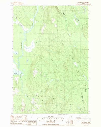 United States Geological Survey Potter Hill, ME (1988, 24000-Scale) digital map