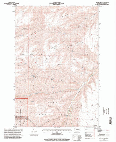 United States Geological Survey Potter Hill, WA (1995, 24000-Scale) digital map