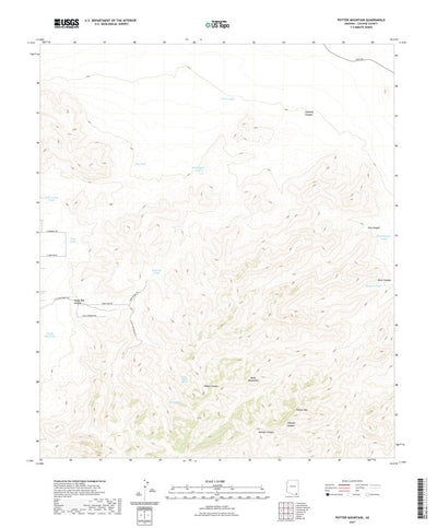 United States Geological Survey Potter Mountain, AZ (2021, 24000-Scale) digital map