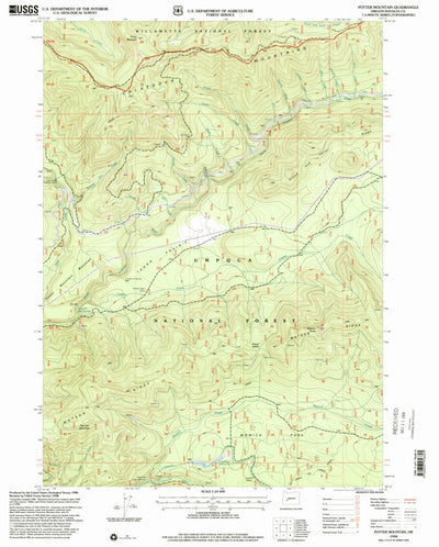 United States Geological Survey Potter Mountain, OR (1998, 24000-Scale) digital map