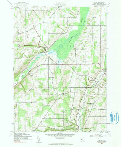 United States Geological Survey Potter, NY (1942, 24000-Scale) digital map