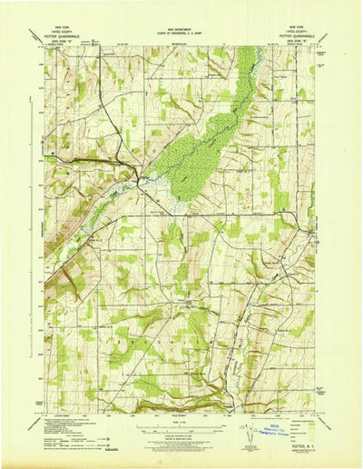 United States Geological Survey Potter, NY (1942, 31680-Scale) digital map